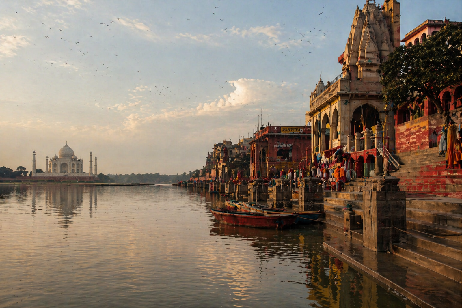 From Delhi: Private Taj Mahal Agra Tour with Mathura and Vrindavan